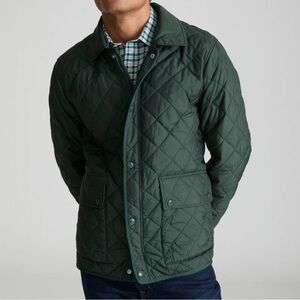 Untuckit XXL Wynnwood Jacket Hunter Green Quilted Button Front
